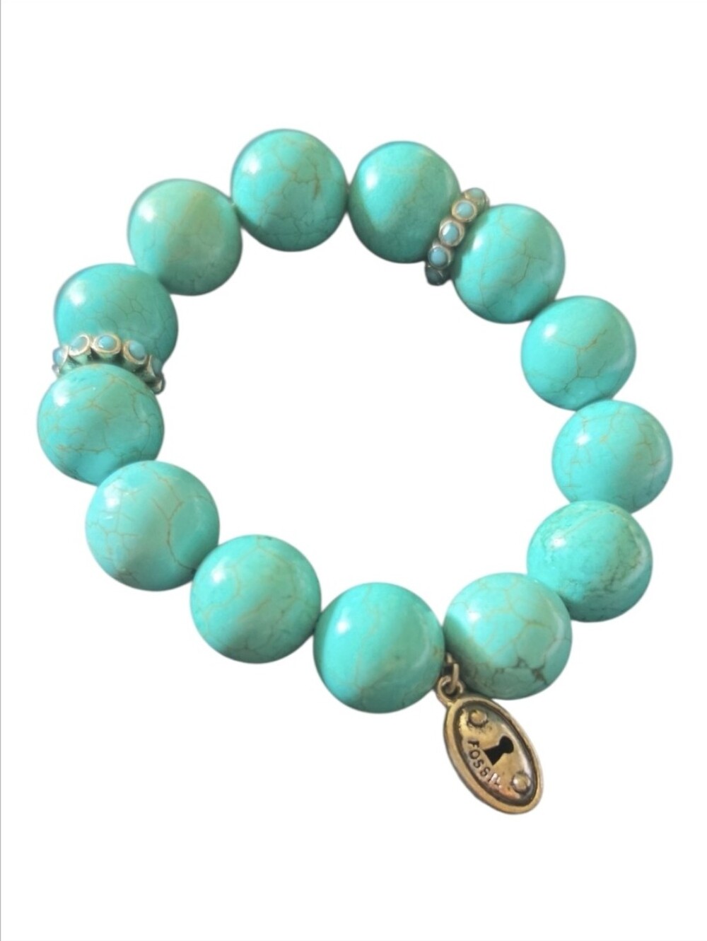 Fossil Turquoise Stretch Bracelet NEW